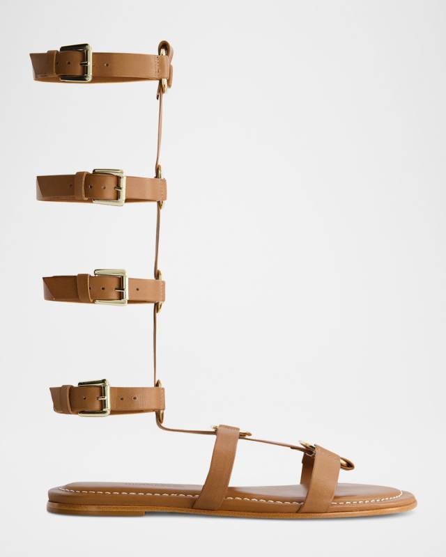 Hero Leather Tall Gladiator Sandals